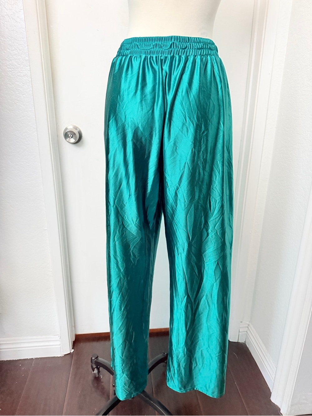 MICAS Satin Drawstring Wide Leg Pants - Picture 8 of 9